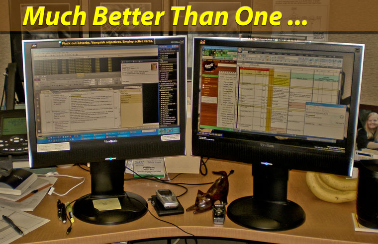 Two monitors - better than one