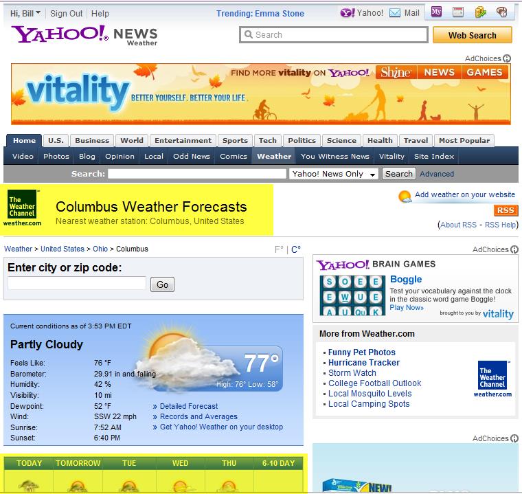 Yahoo Weather