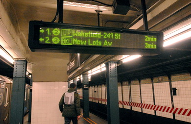 NYC MTA Countdown CLock