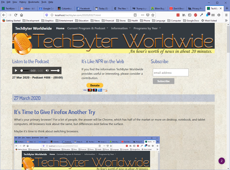 TechByter in Firefox