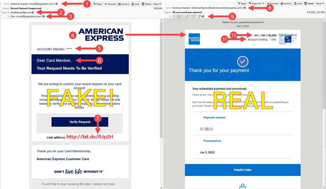 Phony Amex Scam